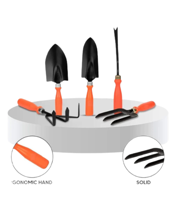 Yuvcon 5-Piece Garden Tool Set: Comprehensive Solution for Gardening Needs - Mischief Green