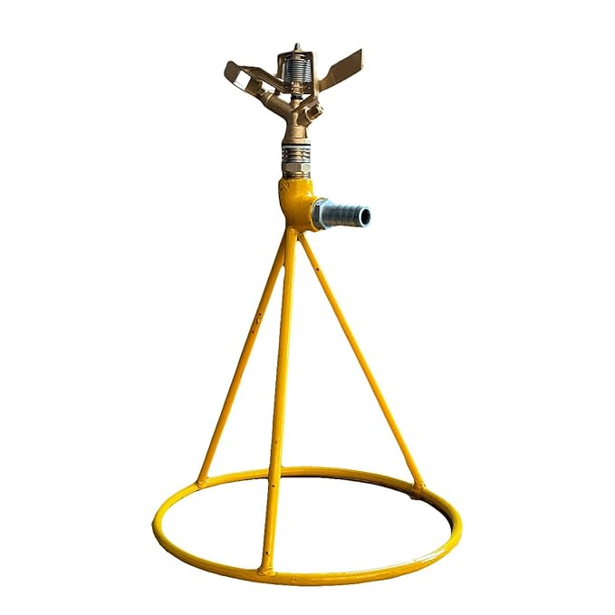 Yuvcon Brass Sprinkler with Stand: Sturdy and Efficient Irrigation Solution, 3/4 inch Sprinkler