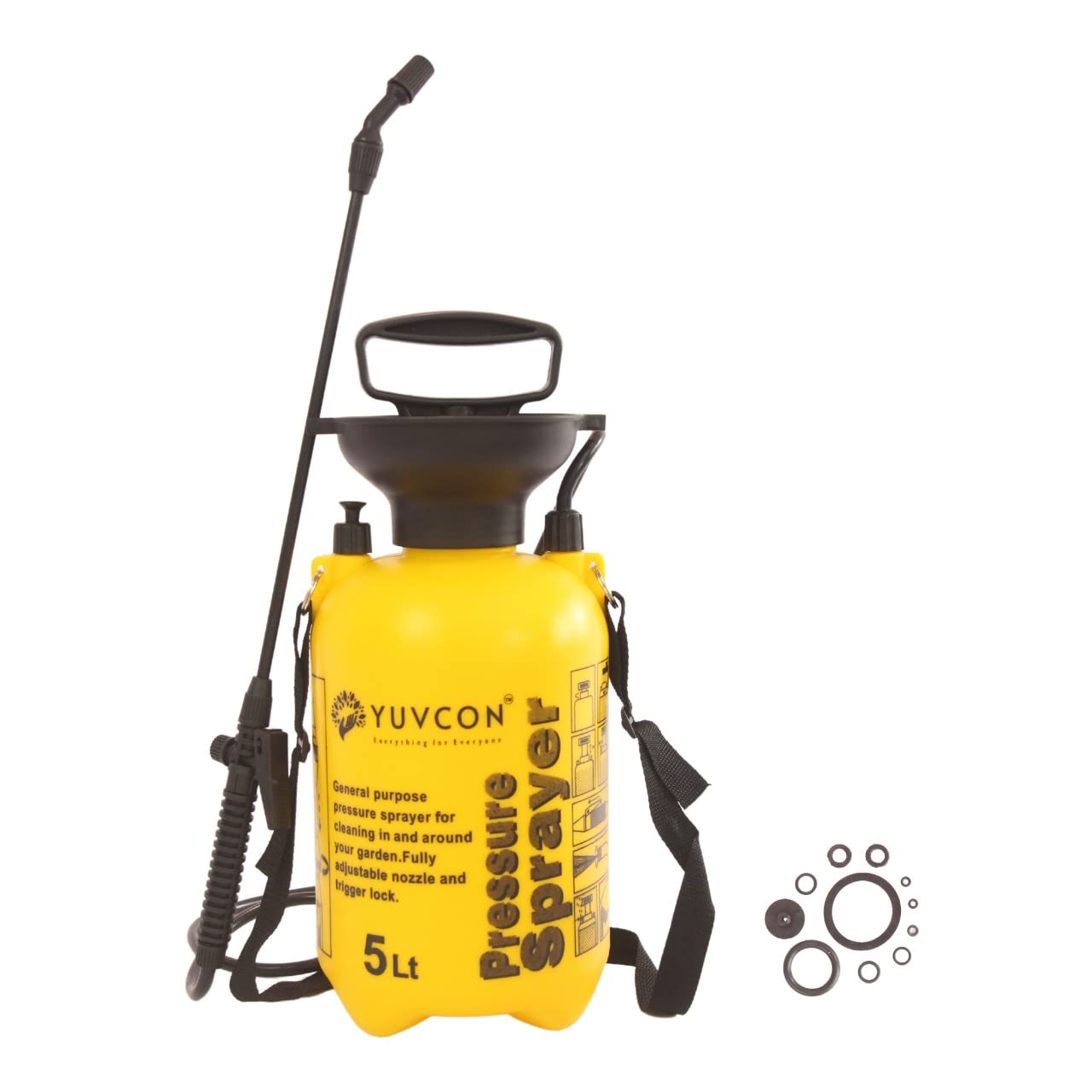 Yuvcon 5 Liter Manual Sprayer: Efficient and Versatile for Gardening and Agriculture - Mischief Green