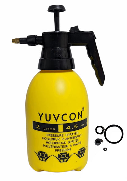 Yuvcon 2 Liter Pressure Sprayer: Compact and Efficient for Gardening, Spray bottle for Plants - Mischief Green