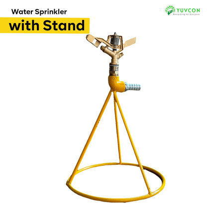 Yuvcon Brass Sprinkler with Stand: Sturdy and Efficient Irrigation Solution, 3/4 inch Sprinkler