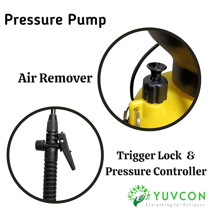 Yuvcon 3 Liter Pressure Sprayer: Efficient and Versatile for Gardening - Mischief Green