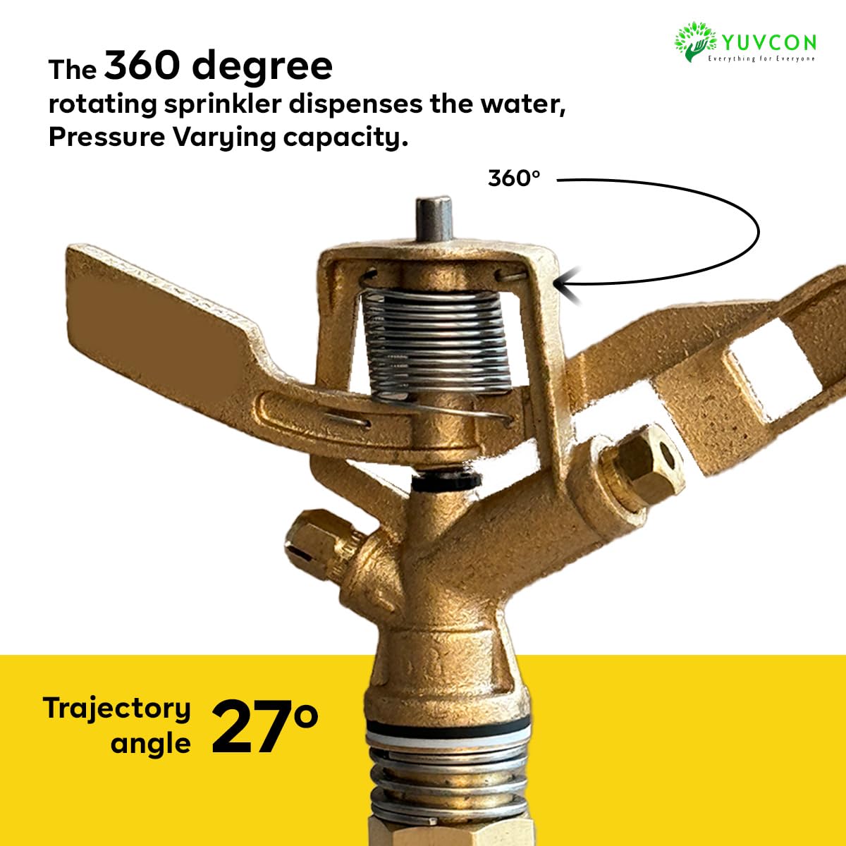 Yuvcon Brass Sprinkler: Durable and Efficient for Agriculture, Lawn and Garden Irrigation