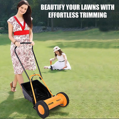 Falcon Easy-28 Manual Push Lawn Mower - Compact, Efficient, Eco-Friendly   - Mischief Green